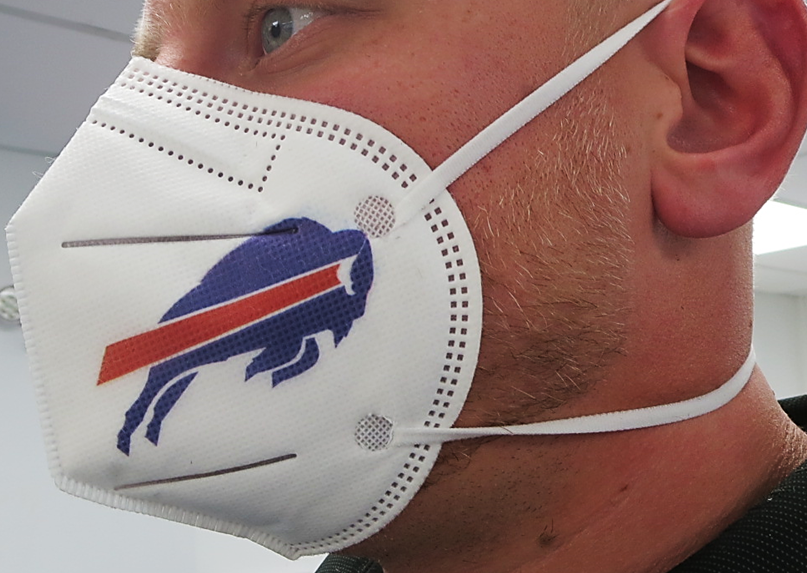 Shatkin F.R.S.T. #SFN95H Pure Environments N95 Disposable Face Mask Respirator with Imprinted Buffalo Bills Football Logo